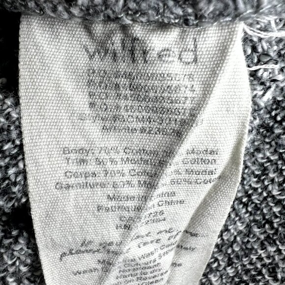 Wilfred Womens Cardigan Sweater Small Aritzia Gray Shrug Long Sleeve Open Front - Picture 11 of 13